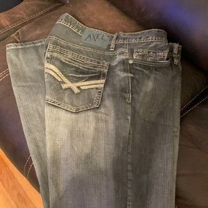 Black 36X34 relaxed straight jeans